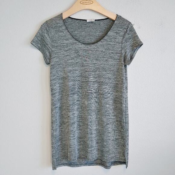 Vince Women's Silk Blend Heather Gray T-Shirt Sz XS - Picture 1 of 10
